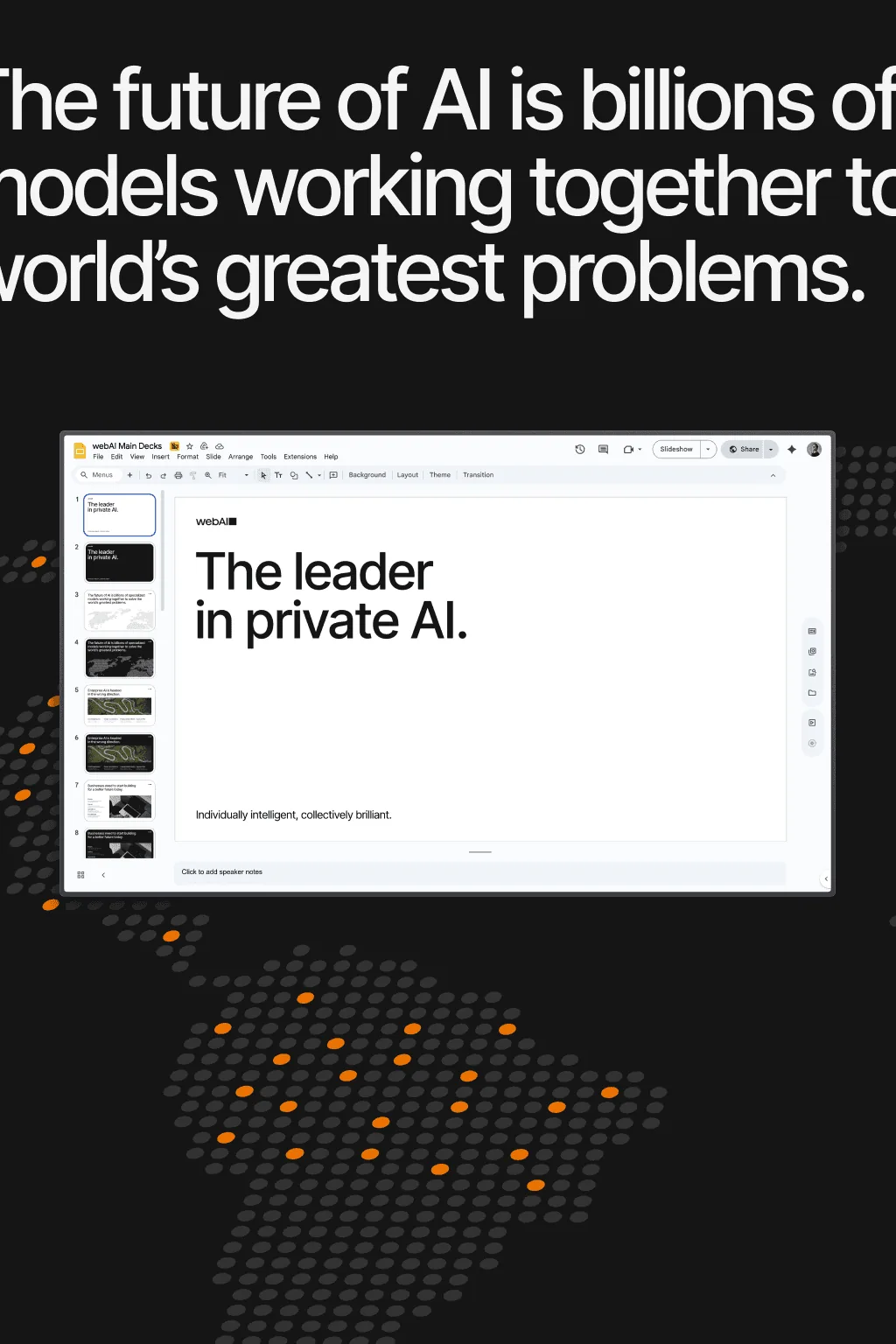 webAI master presentation open in Google Slides